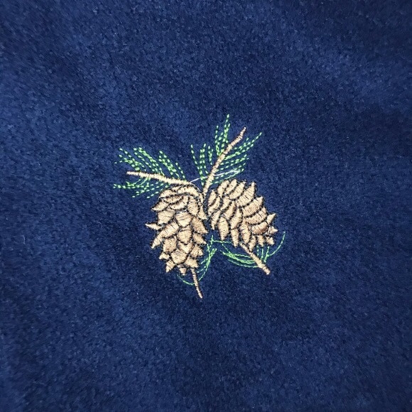 Fleece vest navy blue pine cone - Picture 2 of 5